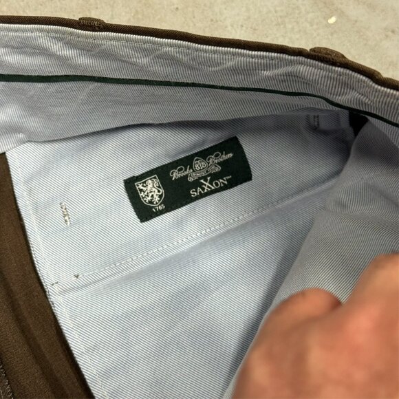 Brooks Brothers Makers & Merchants Dress Pants Wool Trousers SaxXon USA 36x29 - Picture 6 of 9